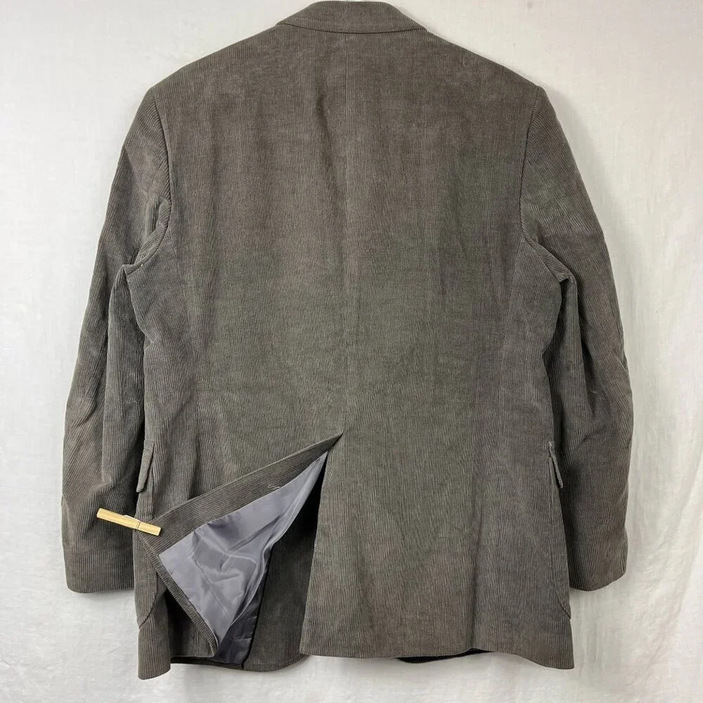 Vintage Wide Wale Corduroy Blazer Mens 44R Academia Teacher‎ Preppy Professor